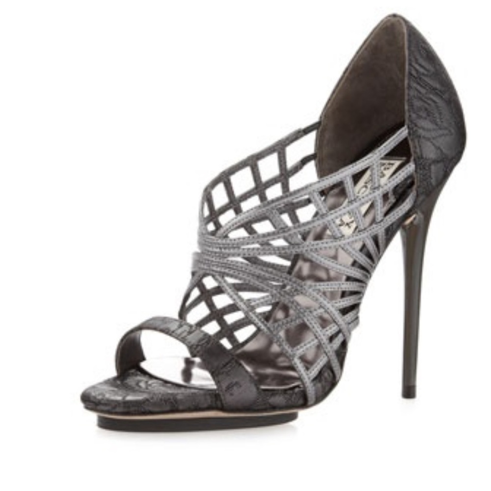 Badgley Mischka Strappy Glitter Heels